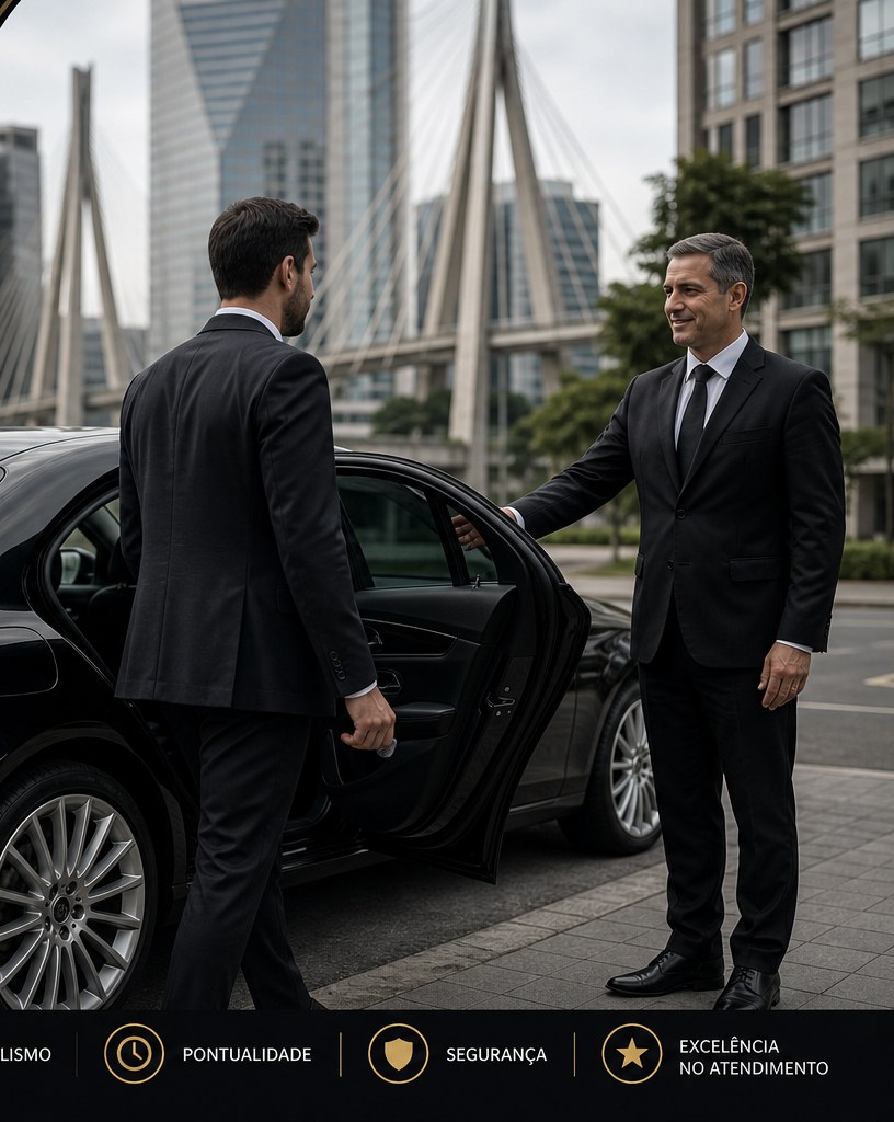 Atendimento executivo ao lado de veículo