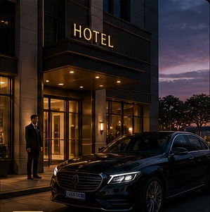 Veículo executivo em hotel de alto padrão